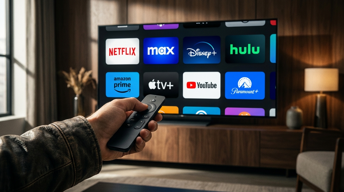 best device for iptv - A close-up shot of a person's hand holding