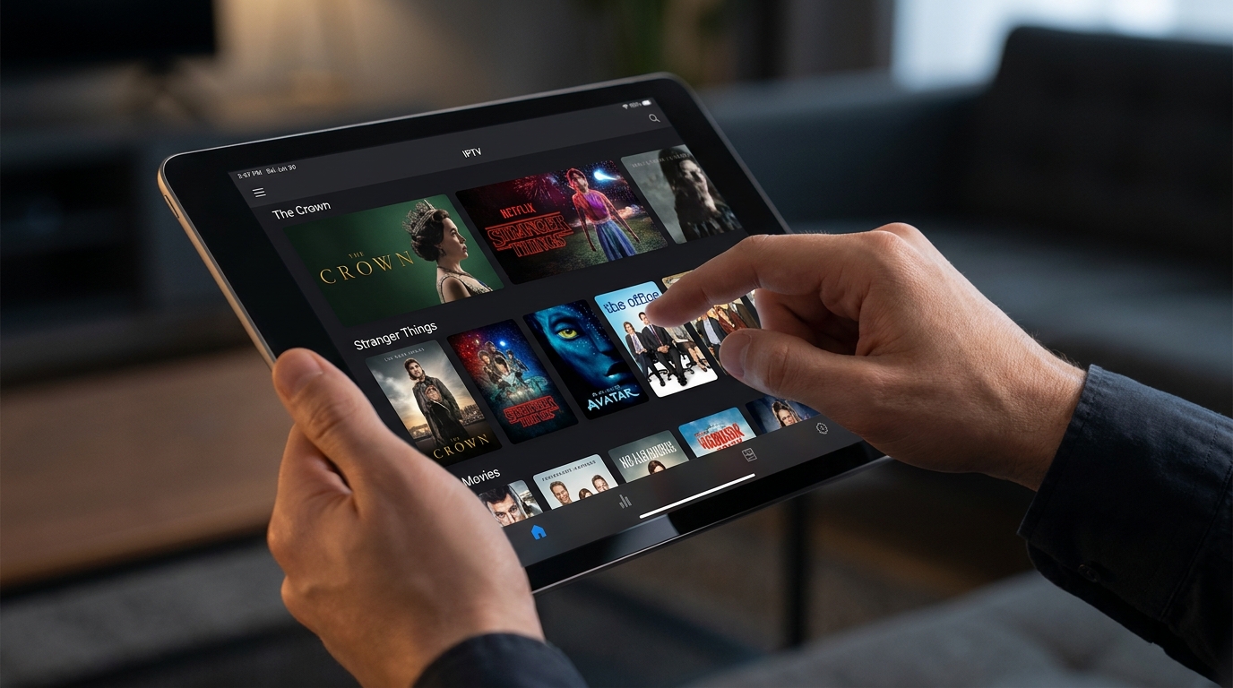 best iptv ios app - Close-up shot of a person's hands holding an