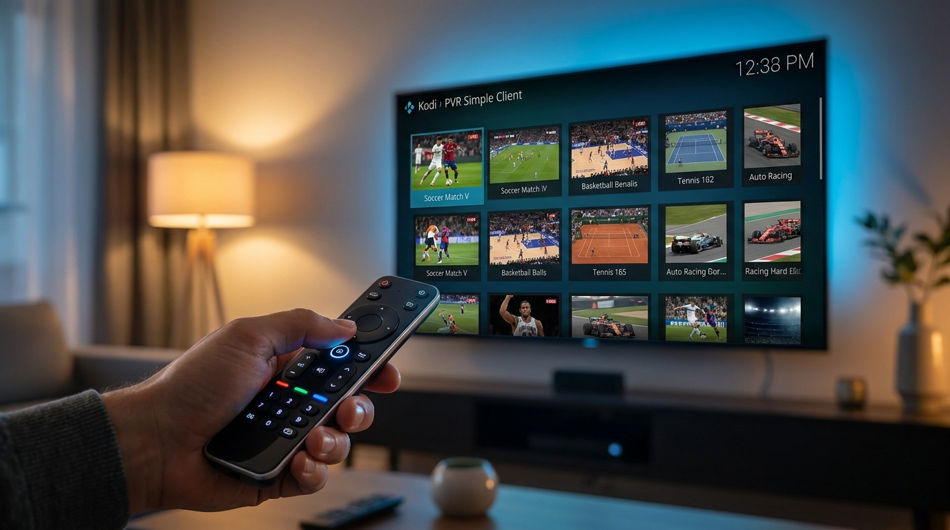 best iptv kodi - A close-up shot of a remote control pointing