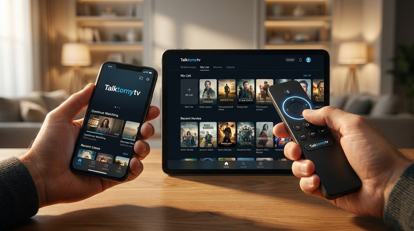 best iptv player reddit - A close-up shot of hands holding multiple devices