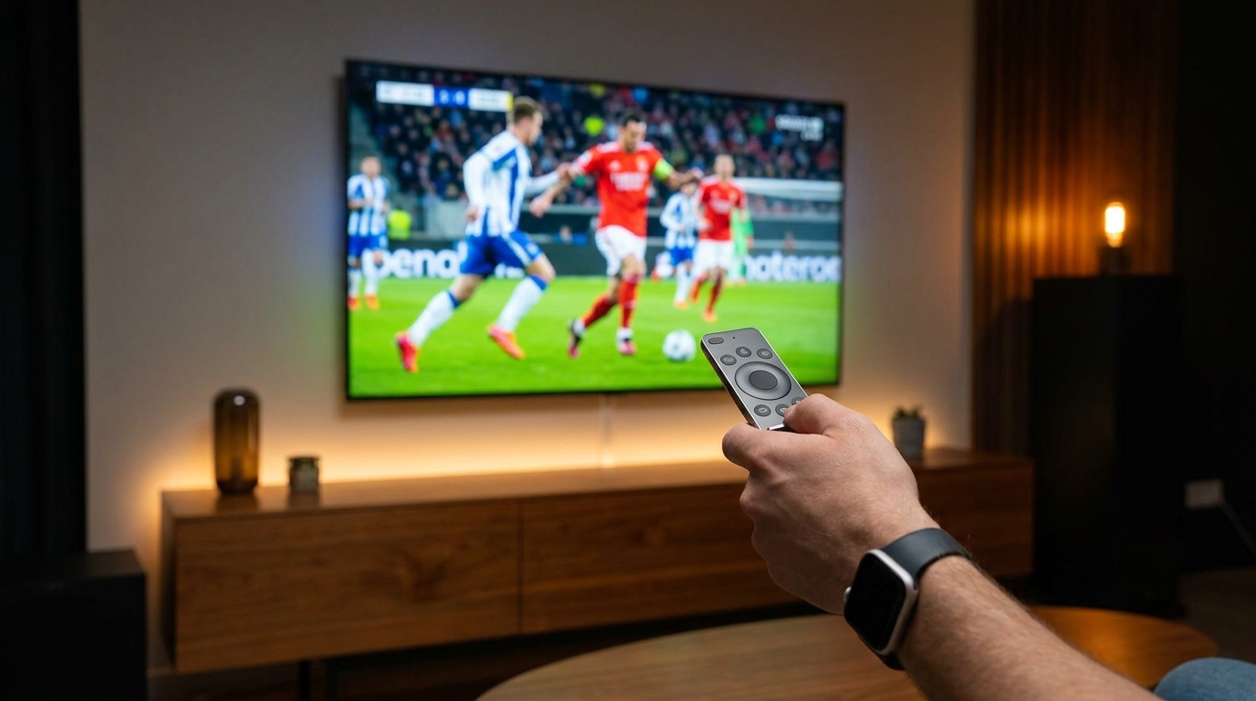 best iptv providers - A close-up shot of a person's hand holding