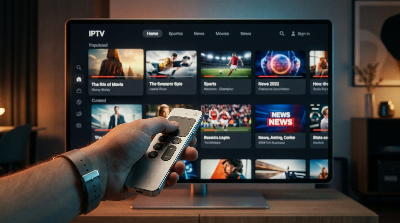 best iptv service provider reddit - A close-up shot of a person's hand using