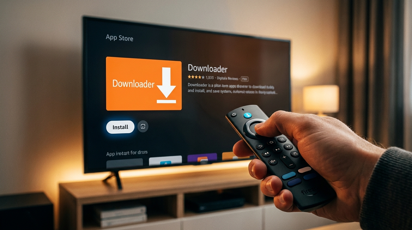 how to install iptv smarters pro on firestick - A close-up shot of the Amazon Firestick remote