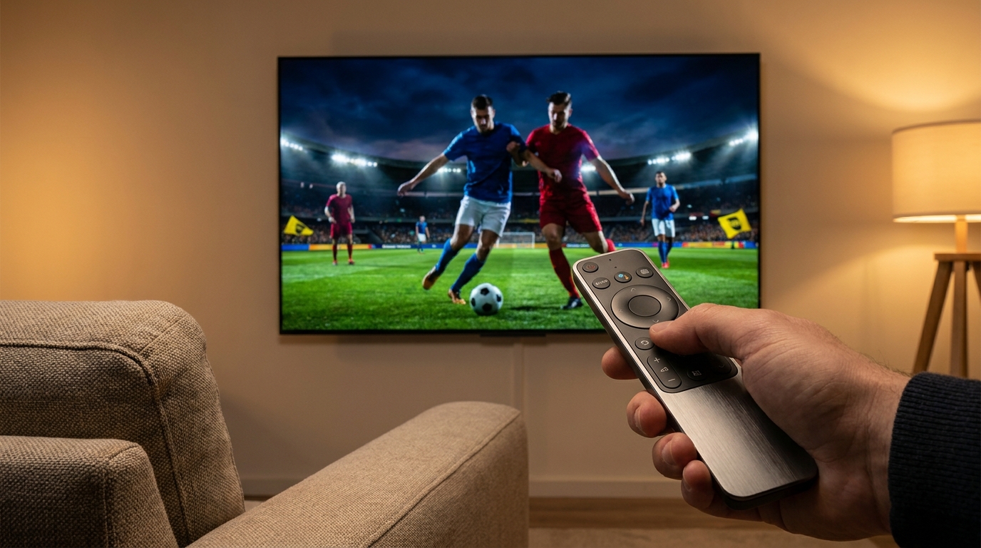 Talktomytv - A close-up shot of a streaming device remote