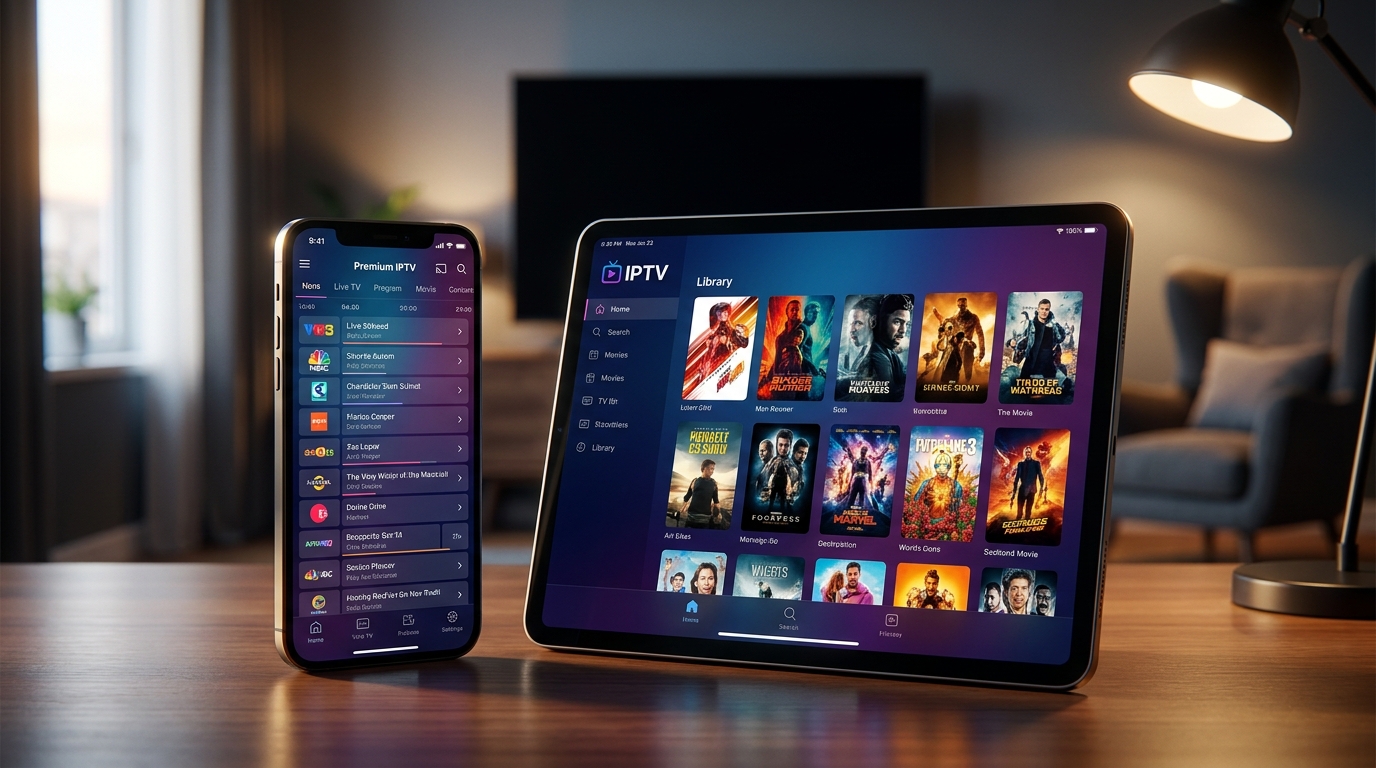 best iptv app for ios - A sleek, modern user interface of an IPTV
