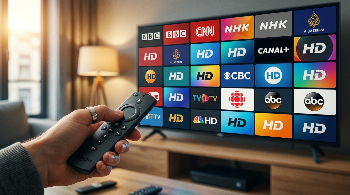 best iptv for firestick 2024 - A close-up shot of a person holding an