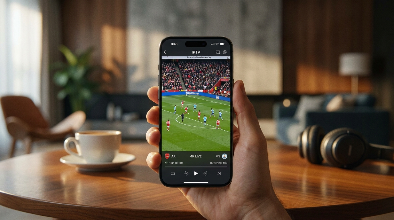 best iptv iphone app - A close-up shot of an iPhone screen showing