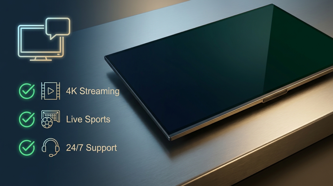 reddit best iptv service - A graphic showing the Talktomytv logo with green